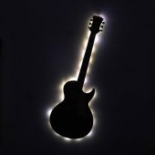 Veraart Işıklı  Uv Baskılı Duvar Dekorlu Gece Lambası Gitar 90 cm - 5