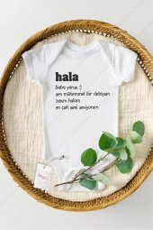 Hala Baba Yarısı Hediyenza Özel Tasarım Bebek Zıbın Pamuklu Çıtçıtlı Body Bebek Hediye - 1