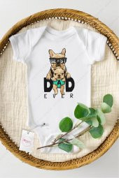 Dad Ever Hediyenza Özel Tasarım Bebek Zıbın Pamuklu Çıtçıtlı Body Bebek Hediye - 1