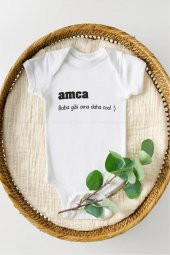 Amca Baba Gibi Ama Daha Cool Hediyenza Özel Tasarım Bebek Zıbın Pamuklu Çıtçıtlı Body Bebek Hediye - 1