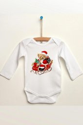 Teddy Bear Christmas Hediyenza Özel Tasarım Bebek Zıbın Pamuklu Çıtçıtlı Body Bebek Hediye - 1