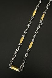 FRNCH 316L Çelik İtalyan Model Altın Renkli Erkek Kolye FRJ30579-679-AG - 1