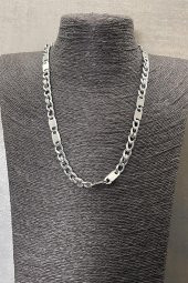 FRNCH 316L Çelik İtalyan Model Gümüş Renkli Erkek Kolye FRJ30582-682-A - 2