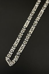 FRNCH 316L Çelik İtalyan Model Gümüş Renkli Erkek Kolye FRJ30585-685-A - 1