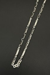 FRNCH 316L Çelik İtalyan Model Gümüş Renkli Erkek Kolye FRJ30590-690-A - 1