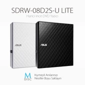 ASUS DVD SDRW-08D2S-U LITE SLIM USB 2.0 SİYAH - 2