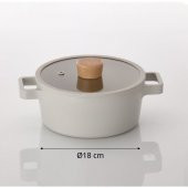 Neoflam Fika Alüminyum Döküm Tencere Cam Kapaklı 18CM D-NEOF18C - 2