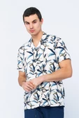 Erkek Desenli Bürümcük Kumaş Apach Yaka Havai Gömlek - 10