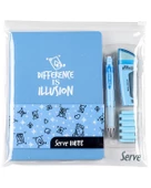 Serve Note Deep Eraser Steps Gök Mavisi Okul Seti 4lü - 1