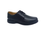 Zerhan Erkek Siyah Bağcıklı Hakiki Deri Poli Taban Ayakkabı thumbnail 1