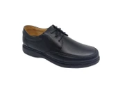 Zerhan Erkek Siyah Bağcıklı Hakiki Deri Poli Taban Ayakkabı thumbnail 2