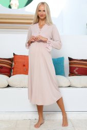 MOMMYSH® 701101 Beauty Welsoft Dantel Detaylı 4lü Lohusa Seti - 5