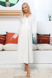 MOMMYSH® 704104 Dream Welsoft Dantel Yaka 4lü Lohusa Seti - 8