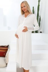 MOMMYSH® 704104 Dream Welsoft Dantel Yaka 4lü Lohusa Seti - 11
