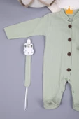 Müslin Emzik Askılı Bebek Tulum Unisex 1094 - 9