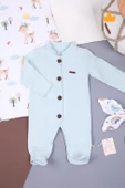 Müslin Patikli Bebek Tulum Unisex 1087 - 5