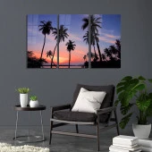 Veraart Doğa 3 lü Set Pleksi Cam Tablo Palmiyeler - 10