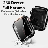 Polham Apple Watch Ultra 49mm Ful Koruma Kılıf ve Ekran Koruyucu, Elektro Kaplama Silikon Kılıf - 7