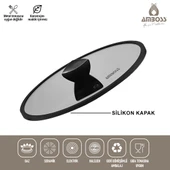 Kuvars 7 Parça Döküm Tencere Tava Seti - Siyah - 6