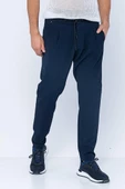 Erkek Regular Fit Fermuarlı ve Bağcıklı Bürümcük Kumaş Rahat Jogger Pantolon - 10