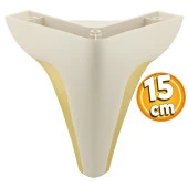 Endülüs Mobilya Kanepe Sehpa TV Ünitesi Baza Koltuk Ayağı Krem Renk 15 cm Ayak thumbnail 1