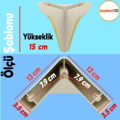 Endülüs Mobilya Kanepe Sehpa TV Ünitesi Baza Koltuk Ayağı Krem Renk 15 cm Ayak thumbnail 3