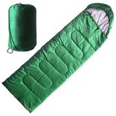 DFT Düz Başlık 190+30cm x75 Yeşil 5/15 Derece Uyku Tulumu thumbnail 1