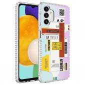 Galaxy A04S Kılıf Airbag Kenarlı Renkli Desenli Silikon Zore Elegans Kapak - 9