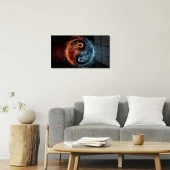 Veraart Soyut Temalı Pleksi Cam Tablo Yin Yang - 2