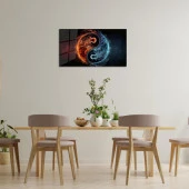 Veraart Soyut Temalı Pleksi Cam Tablo Yin Yang - 3