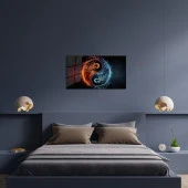 Veraart Soyut Temalı Pleksi Cam Tablo Yin Yang - 10