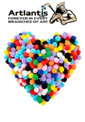 Ponpon 10 mm 100 Lü 1 Paket Karışık Renk Pon Pon 10 mm Pompom 1 cm Elişi Etkinliği Anasınıfı Kreş Okul Öncesi Pom Pom - 2