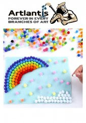 Ponpon 10 mm 100 Lü 1 Paket Karışık Renk Pon Pon 10 mm Pompom 1 cm Elişi Etkinliği Anasınıfı Kreş Okul Öncesi Pom Pom - 5