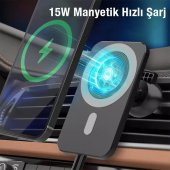 Coofbe Super Şarj Magsafe Uyumlu Manyetik İphone 14 13 12 Şarj Araç Şarjı Araç İçi Telefon Tutucu - 3