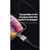 Baseus İphone 11 11 Pro Max Şarj Kablosu Mıknatıslı Magnetic Ultra Hızlı 2.4A iphone Şarj Kablosu - 5
