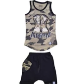 Army Şortlu Atlet 2'li Erkek Çocuk Takım 79548 - 1