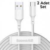 Baseus Ultra Hızlı 2 Adet Set 1.5MT Type-C Şarj Kablosu 480MB Veri Aktarım Hızlı - 6