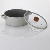 Neoflam Fika Alüminyum Döküm Tencere Gri Cam Kapaklı 18CM D-NEOG18C - 2