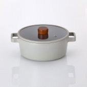 Neoflam Fika Alüminyum Döküm Tencere Gri Cam Kapaklı 18CM D-NEOG18C - 3