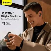 Baseus Kablosuz Şarjlı Çift Telefon Destekli ANC Bluetooth 5.3 Kulaklık Gürültü Önleyici Kulaklık - 12