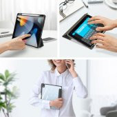 Coofbe Manyetik Kapaklı Kalem Yerli Standlı iPad 10.2 2022 Kılıf Şeffaf Arka Kapaklı iPad 10.2 Tablet Kılıf - 7