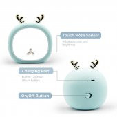 Geyik Tasarımlı USB Şarj Edilebilir 3 Farklı Işık Veren LED Gece Lambası - 3