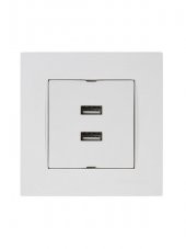 RİTA BEYAZ MEK. TUŞ İKİLİ USB ŞARJ PRİZİ MUTLUSAN 22004490101 - 1