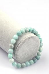 Amazonit Doğal Taş Bileklik 8mm Küre Kesim thumbnail 1