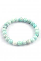 Amazonit Doğal Taş Bileklik 8mm Küre Kesim thumbnail 2