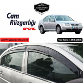 Vw Bora 1998-2006 Uyumlu Mugen Cam Rüzgarlığı Seti Piano Black 4lü İthal - 1