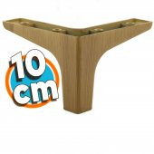 Mobilya Kanepe Sehpa TV Ünitesi Baza Koltuk Ayağı Ahşap Desenli Açık Ceviz Renk 10 cm Ayak - 1