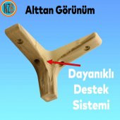 Mobilya Kanepe Sehpa TV Ünitesi Baza Koltuk Ayağı Ahşap Desenli Açık Ceviz Renk 10 cm Ayak - 5