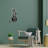 Veraart Aynalı Geometrik Kedi Ahşap Katmanlı Duvar Dekoru 40 cm - 3