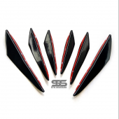 Her Araca Uyumlu Ithal Piano Black 6lı Kanatlı Tampon Bıçağı - 7